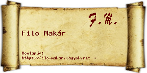 Filo Makár névjegykártya