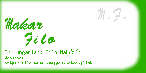 makar filo business card